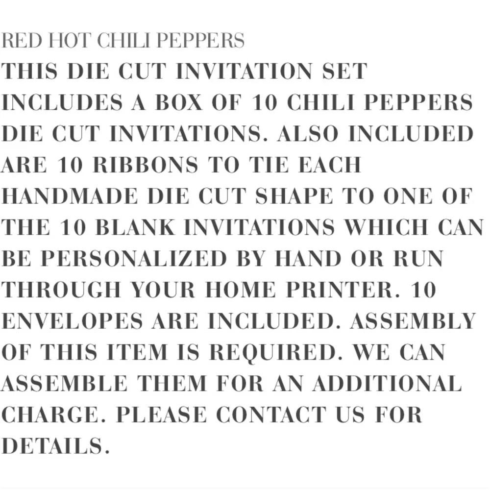New- Stevie Streck- Chili Pepper Party Invitations (Set of 10)